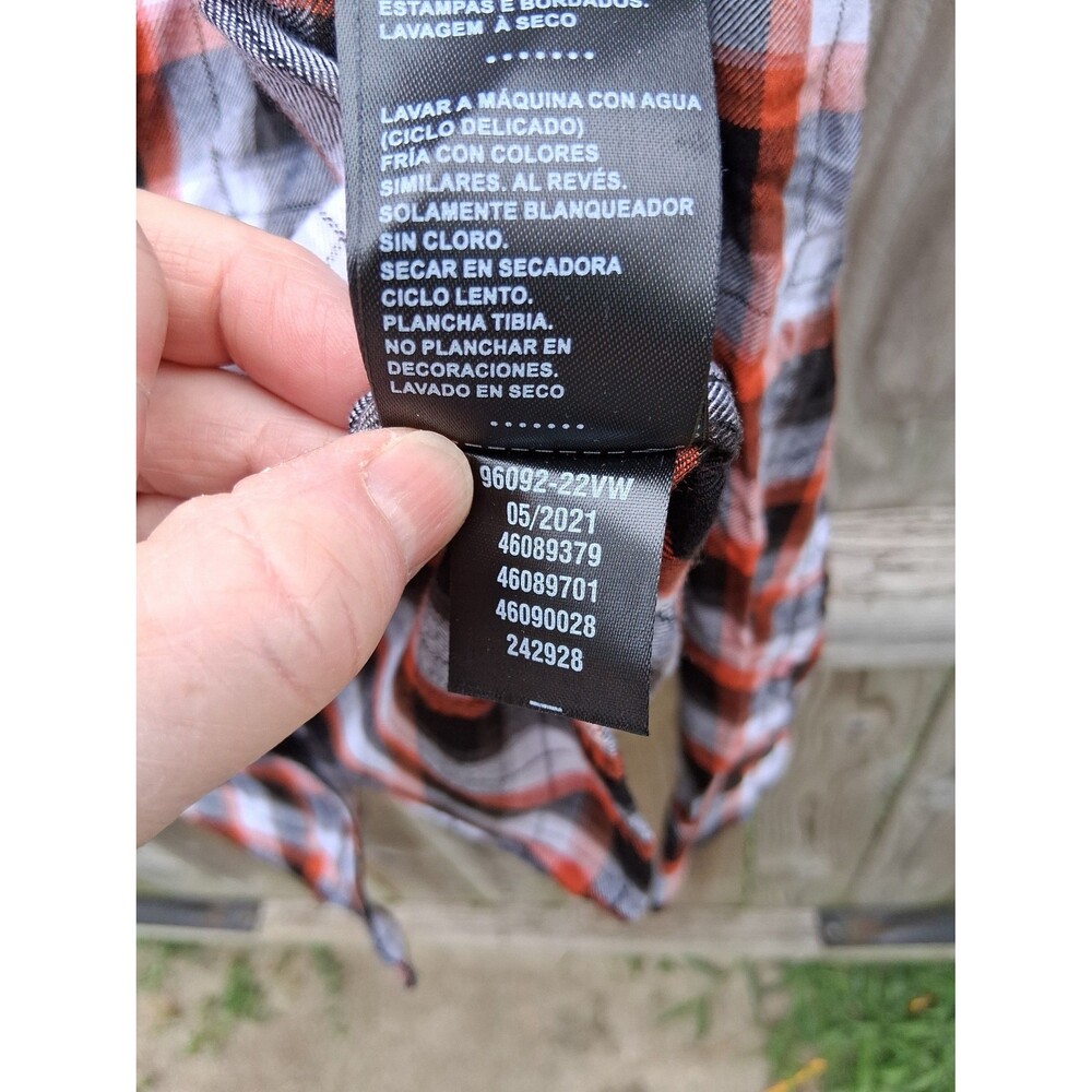 114 Harley Davidson Flannel Button Down Shirt Medium 2021 Embroidered - Picture 8 of 9